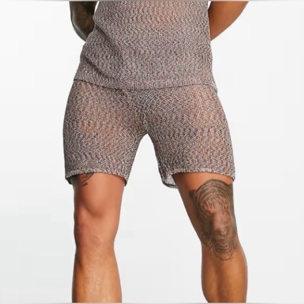 ASOS Multicolor metallic disco Shorts